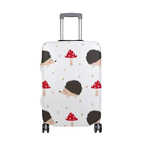 GIOVANIOR Cartoon Hedgehog Mushroom Luggage Cover Suitcase Protector Carry On Covers