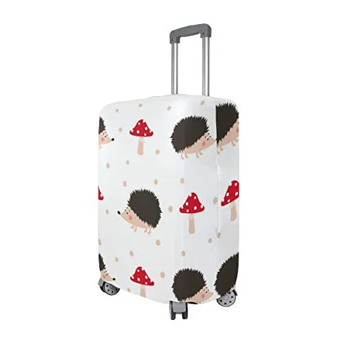 GIOVANIOR Cartoon Hedgehog Mushroom Luggage Cover Suitcase Protector Carry On Covers