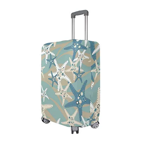 GIOVANIOR Cartoon Starfish Water Wave Luggage Cover Suitcase Protector Carry On Covers