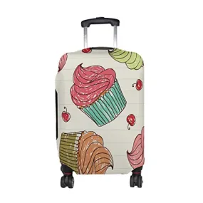 GIOVANIOR Cupcakes Cherry Luggage Cover Suitcase Protector Carry On Covers