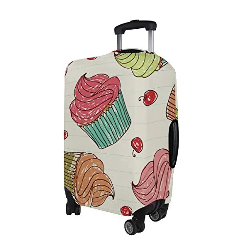 GIOVANIOR Cupcakes Cherry Luggage Cover Suitcase Protector Carry On Covers