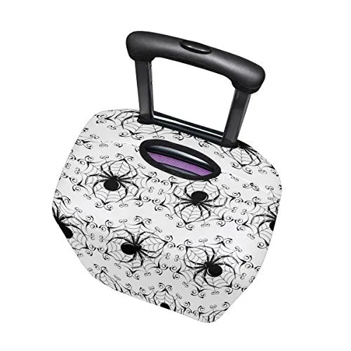 GIOVANIOR Halloween Black Spider Web Luggage Cover Suitcase Protector Carry On Covers