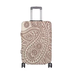 GIOVANIOR Henna Paisley Flower Luggage Cover Suitcase Protector Carry On Covers