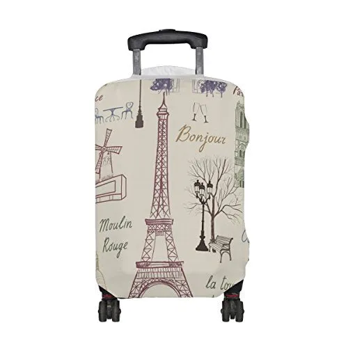 GIOVANIOR Paris Eiffel Tower Luggage Cover Suitcase Protector Carry On Covers