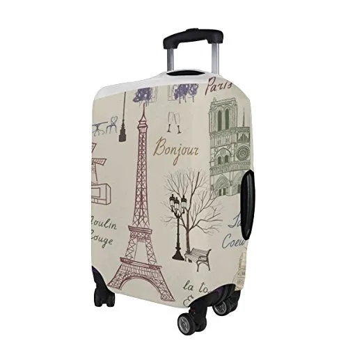 GIOVANIOR Paris Eiffel Tower Luggage Cover Suitcase Protector Carry On Covers