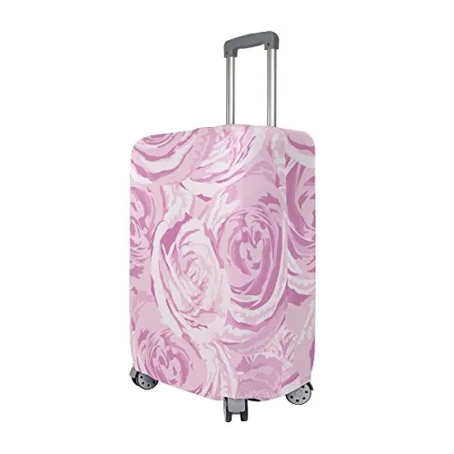 GIOVANIOR Pink Roses Luggage Cover Suitcase Protector Carry On Covers