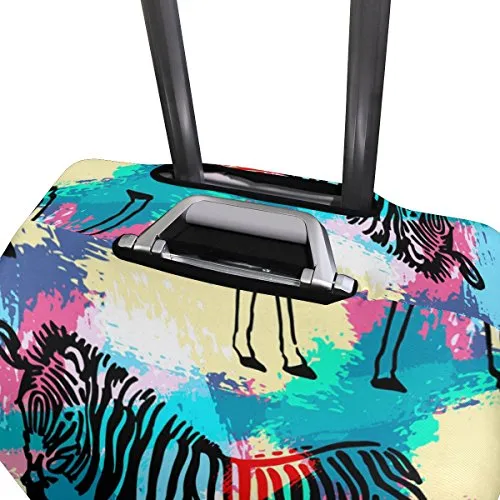 GIOVANIOR Zebra And Giraffe Luggage Cover Suitcase Protector Carry On Covers