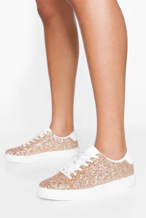 Glitter Basic Flat Sneakers