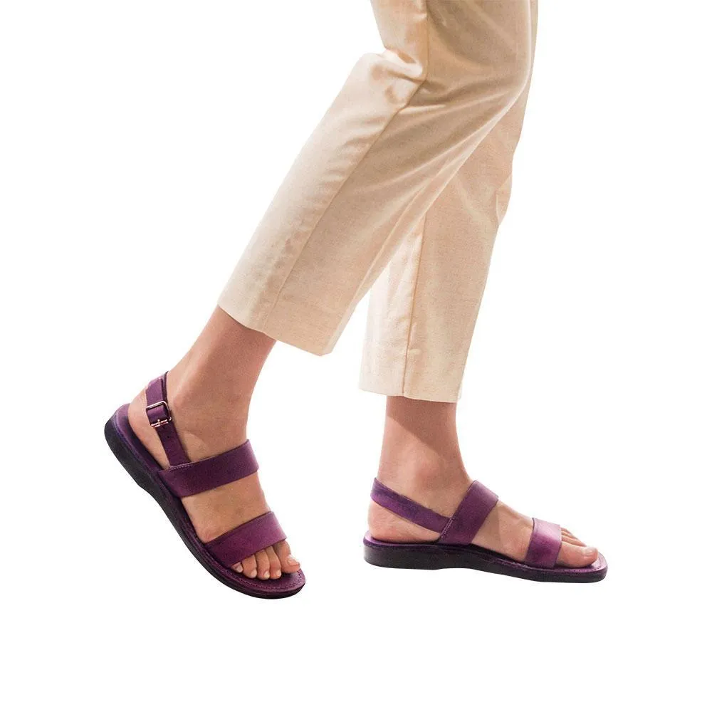 Golan - Leather Slingback Flat Sandal | Violet