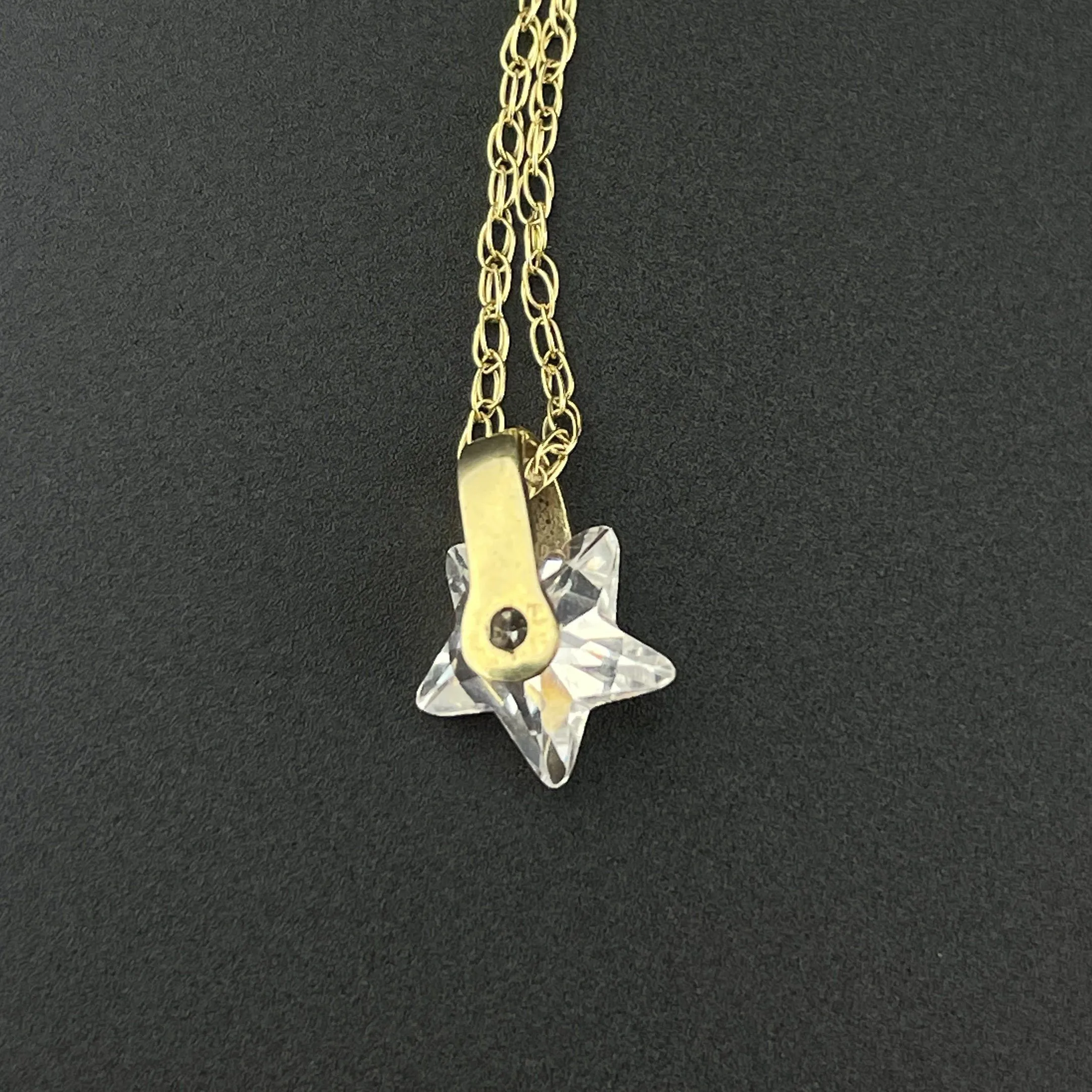 Gold Crystal Star Pendant Necklace