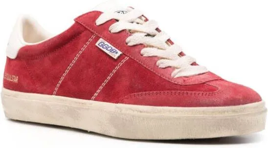 Golden Goose Super-Star suede sneakers Red