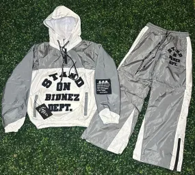 GREY 2 n 1 WINDBREAKER SET