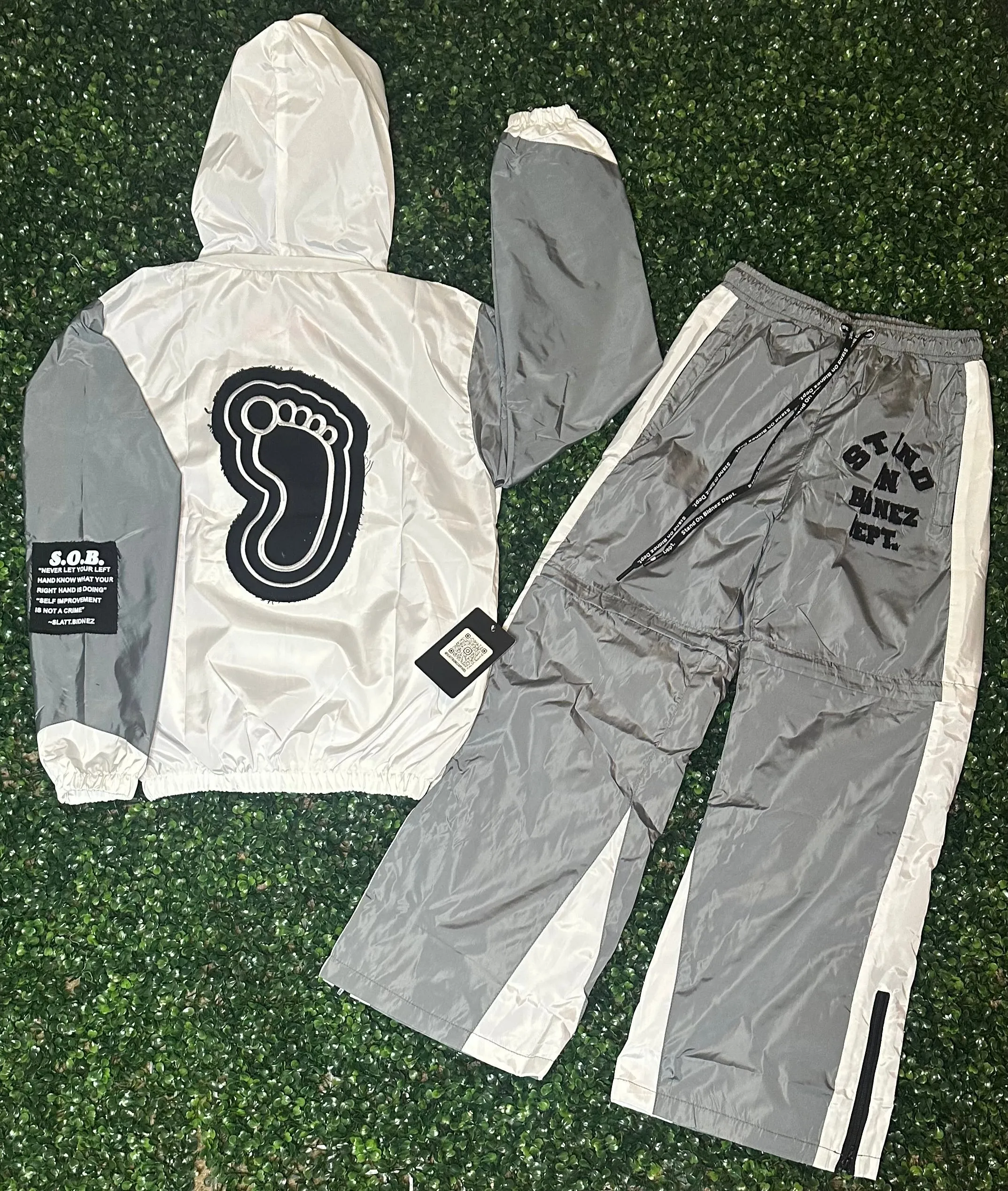 GREY 2 n 1 WINDBREAKER SET