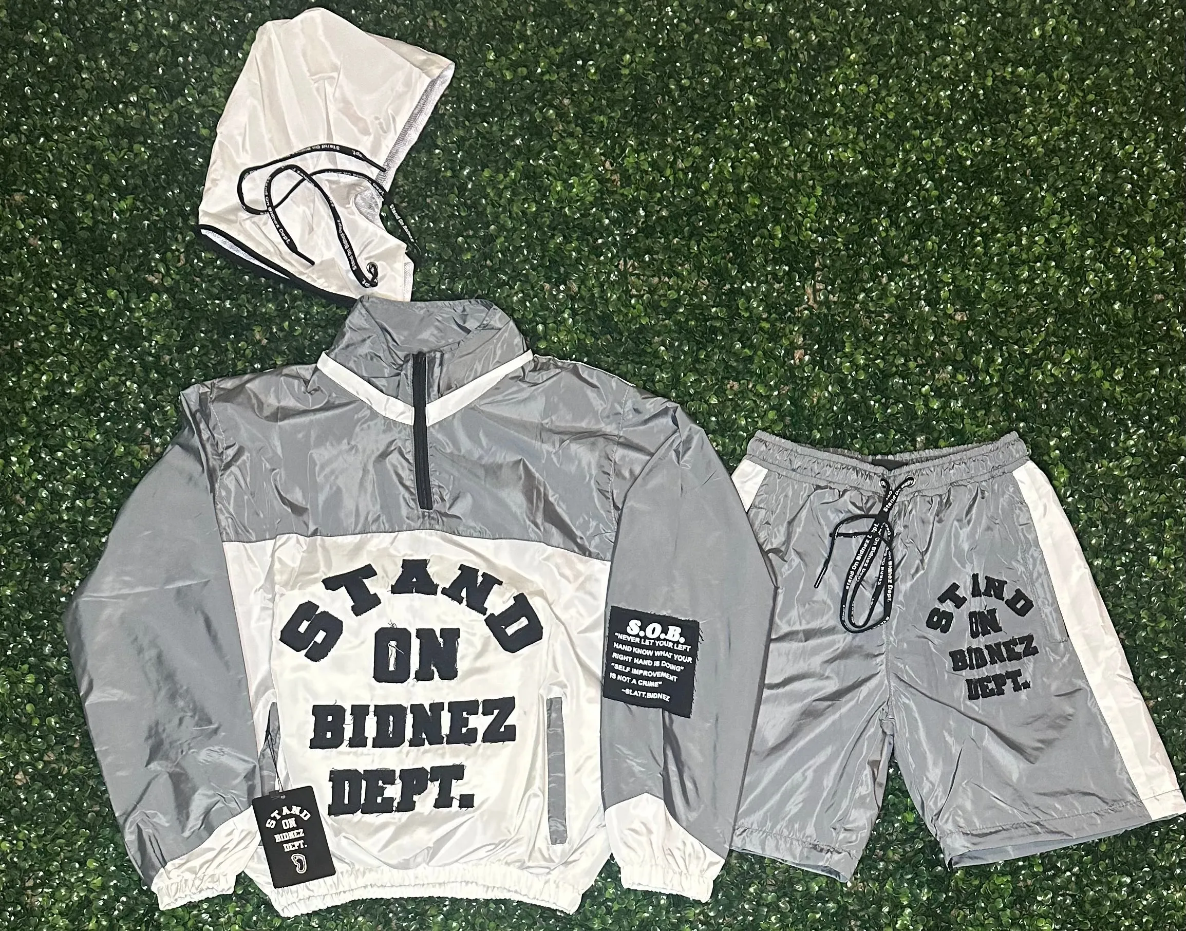 GREY 2 n 1 WINDBREAKER SET