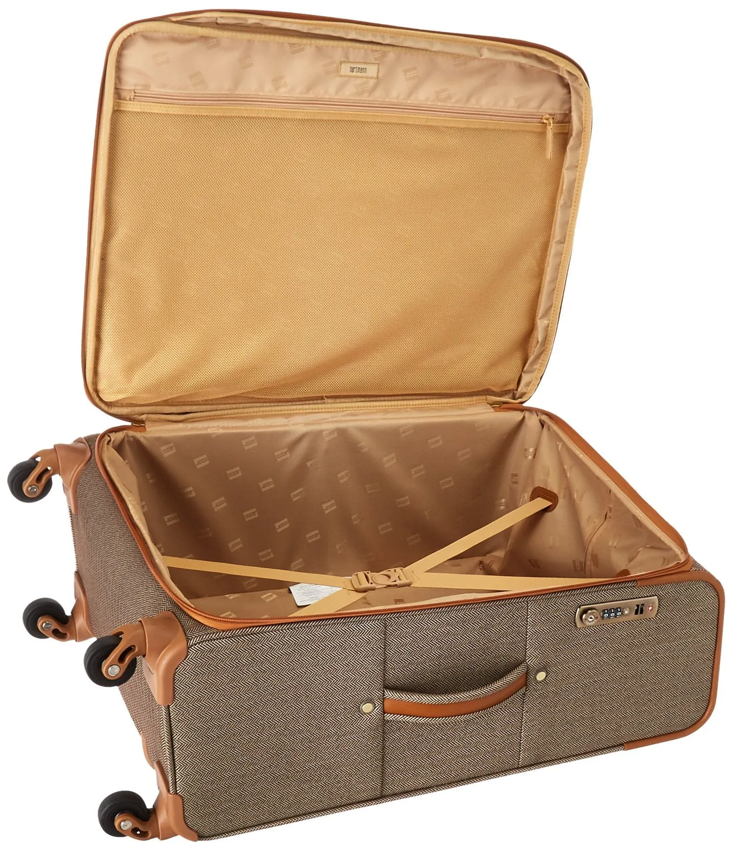 Hartmann Herringbone Luxe Softside Medium Journey Expandable Spinner Herringbone One Size