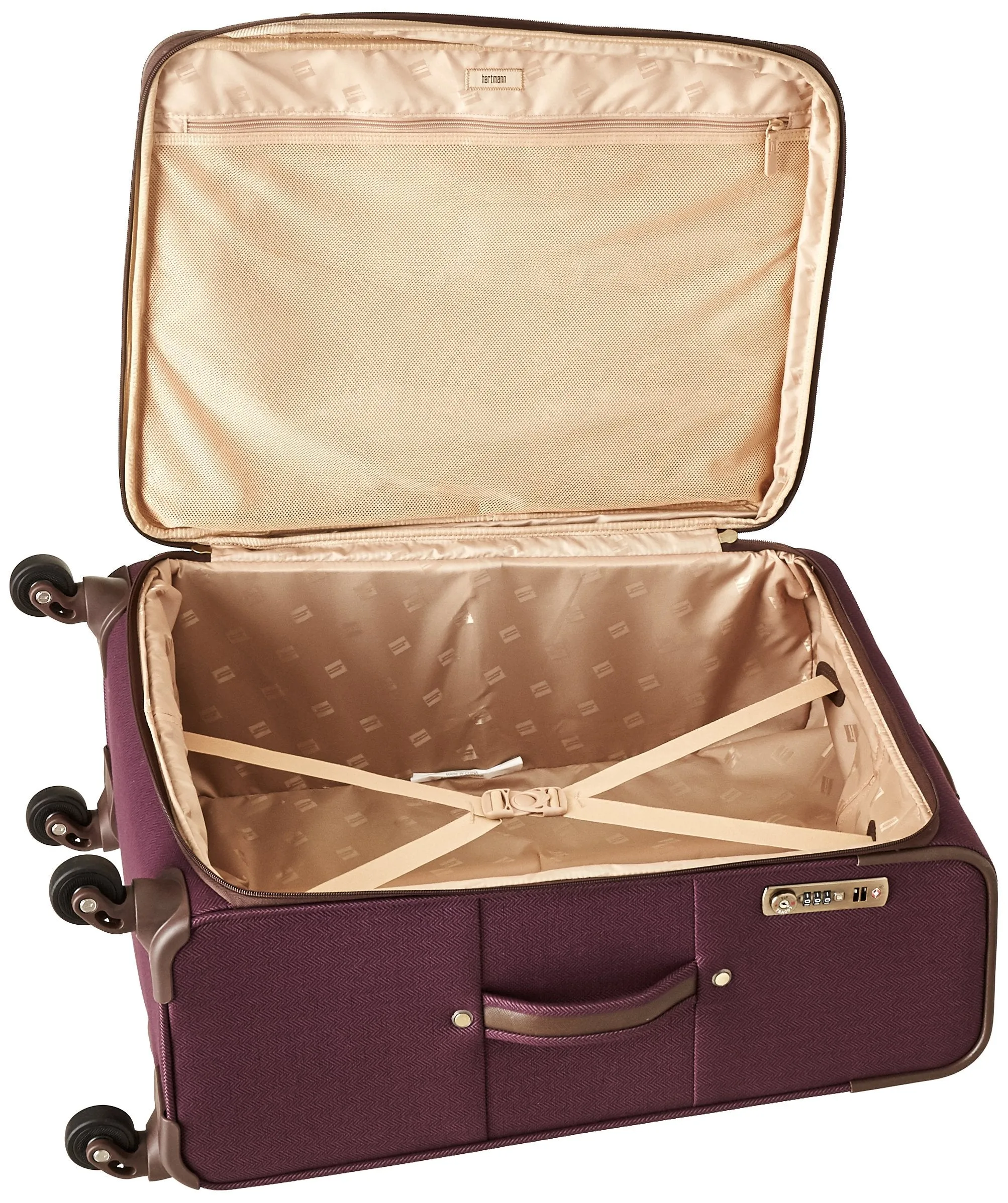 Hartmann Herringbone Luxe Softside Medium Journey Expandable Spinner Herringbone One Size