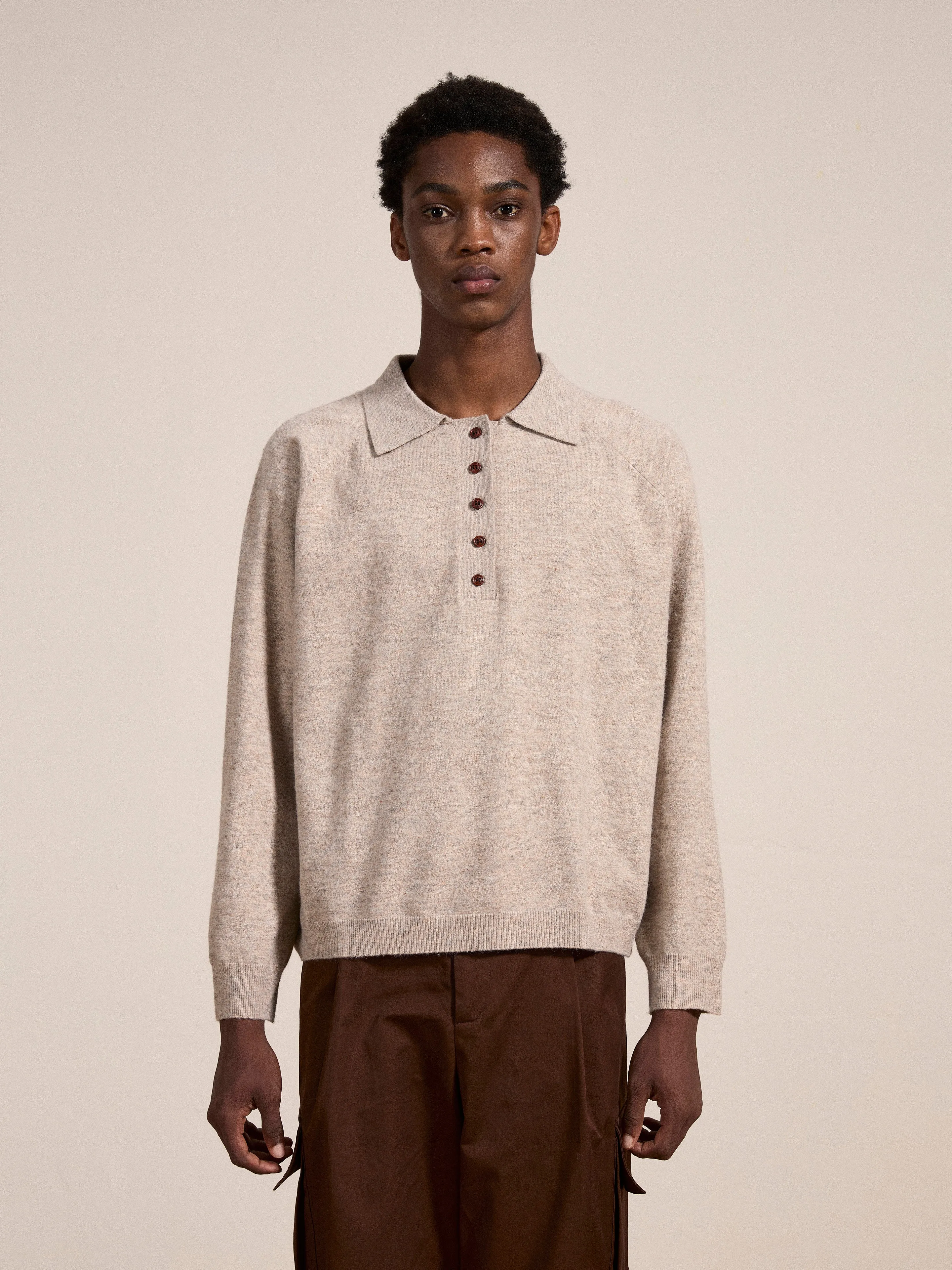 Hay Collared Knit Henley