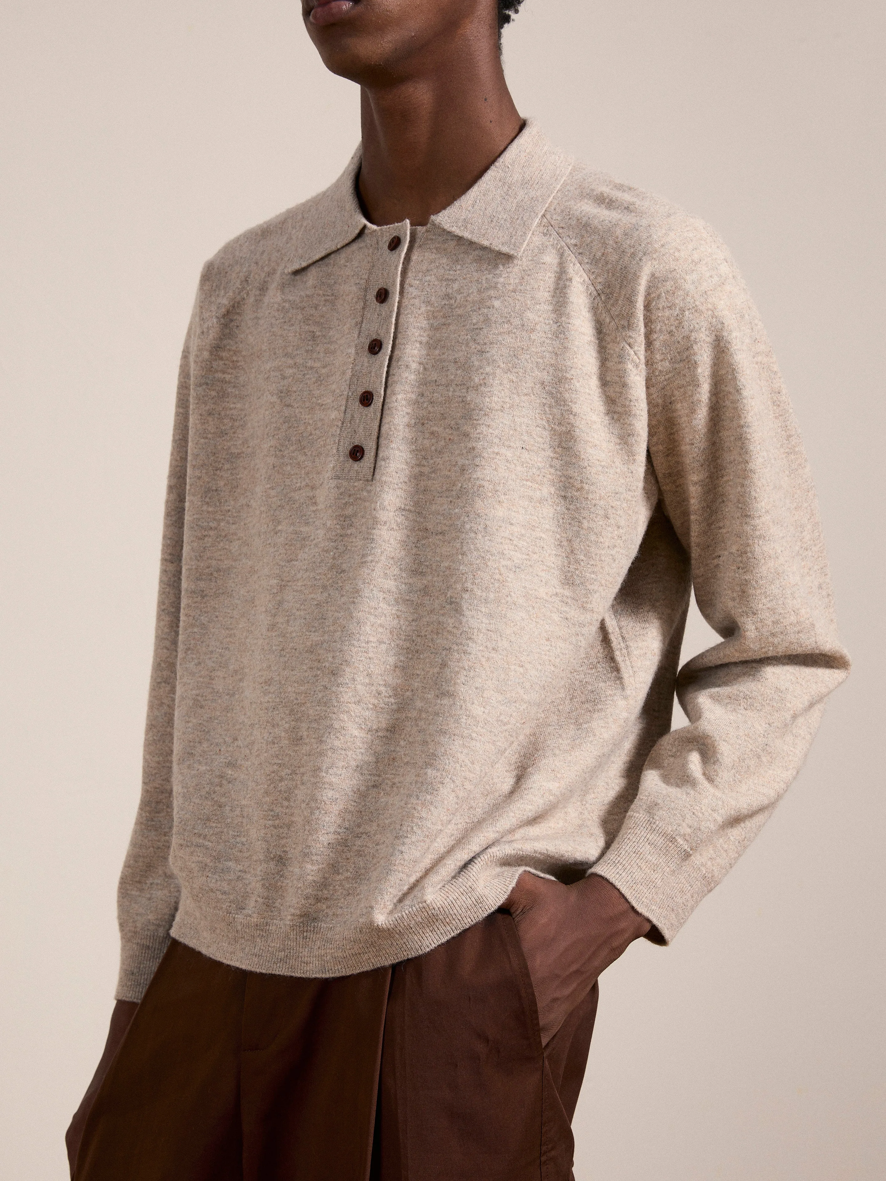 Hay Collared Knit Henley