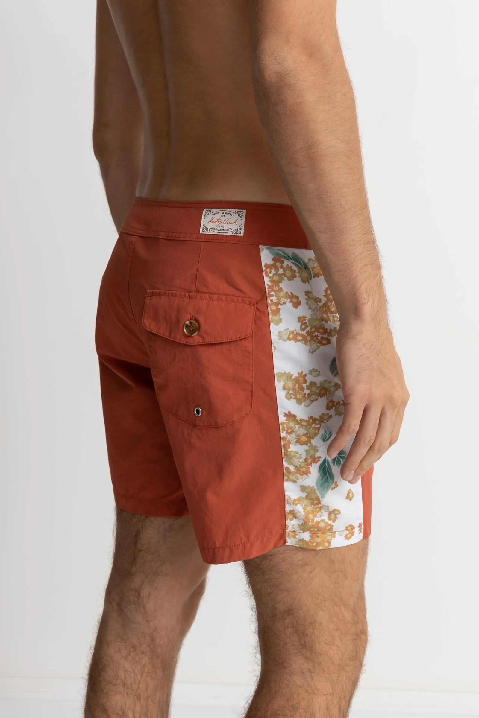 Heritage Floral Stripe Trunk Rust