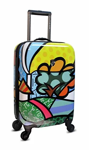 Heys Usa Luggage Britto Flowers 22 Inch Hard Side Carry On Suitcase, Multi-Colored, One Size