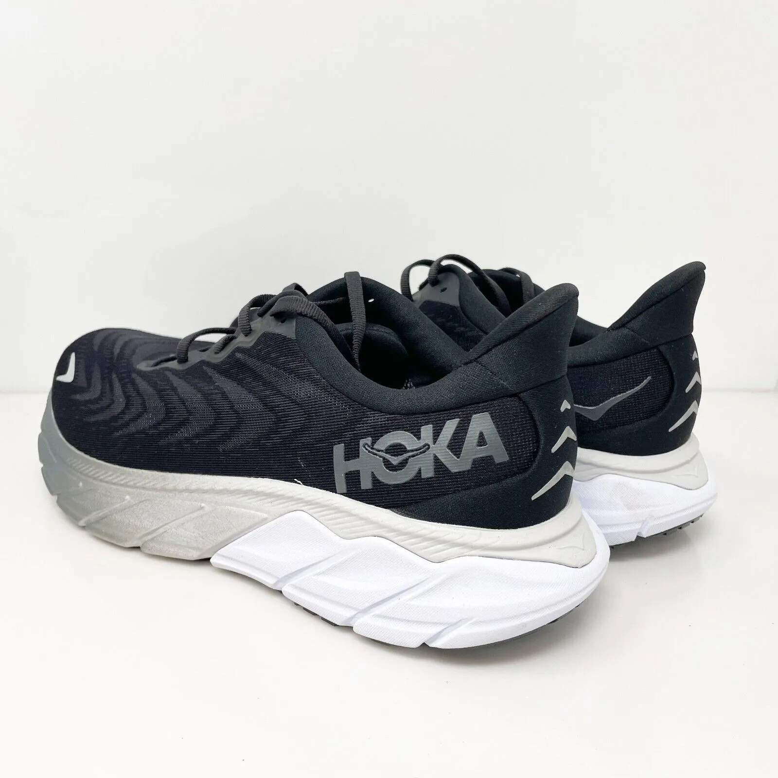 Hoka One One Mens Arahi 6 1123196 BWHT Black Running Shoes Sneakers Size 10 2E