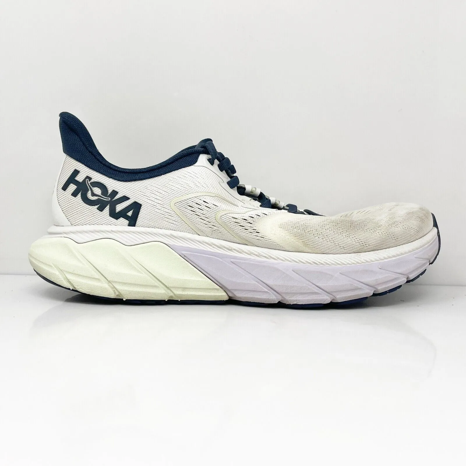 Hoka One One Womens Arahi 5 1115012 BDBOS White Running Shoes Sneakers Size 8.5B