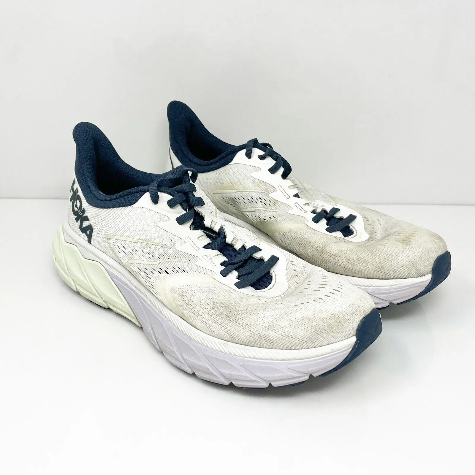 Hoka One One Womens Arahi 5 1115012 BDBOS White Running Shoes Sneakers Size 8.5B