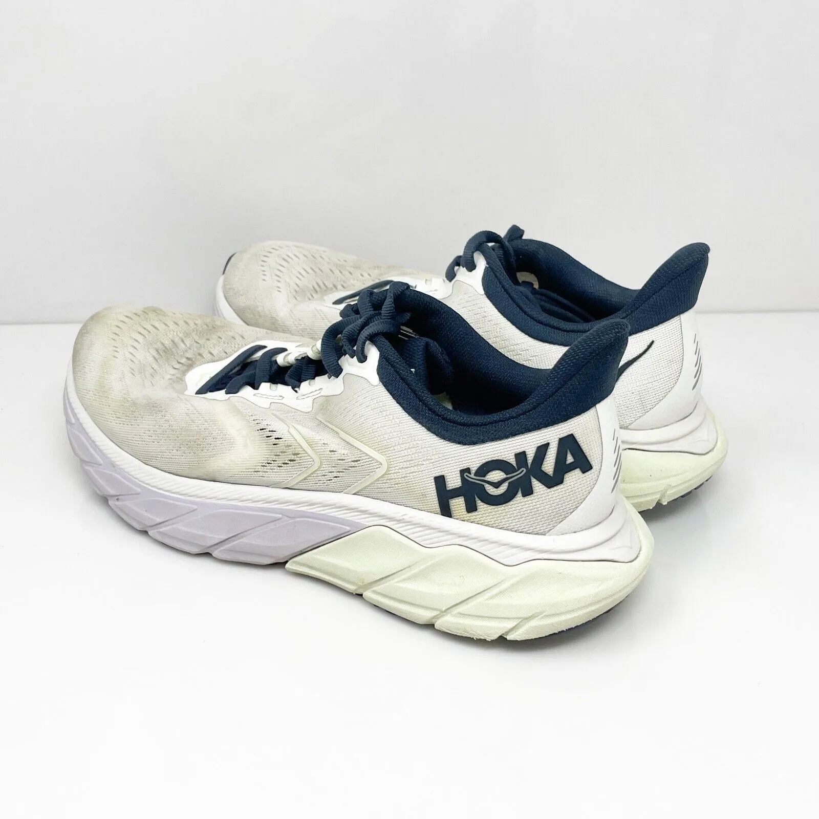 Hoka One One Womens Arahi 5 1115012 BDBOS White Running Shoes Sneakers Size 8.5B