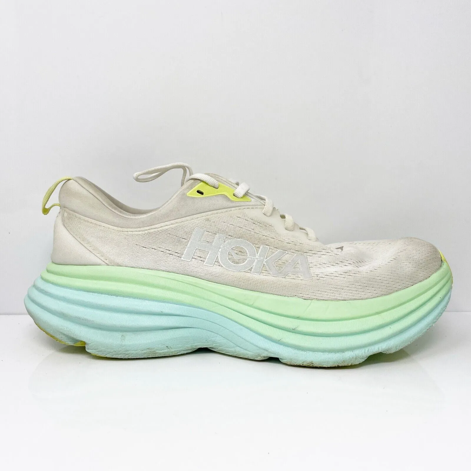 Hoka One One Womens Bondi 8 1127952 BDBSO White Running Shoes Sneakers Size 10 B