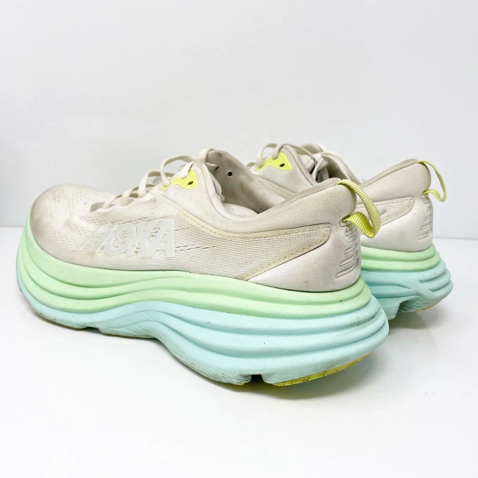 Hoka One One Womens Bondi 8 1127952 BDBSO White Running Shoes Sneakers Size 10 B