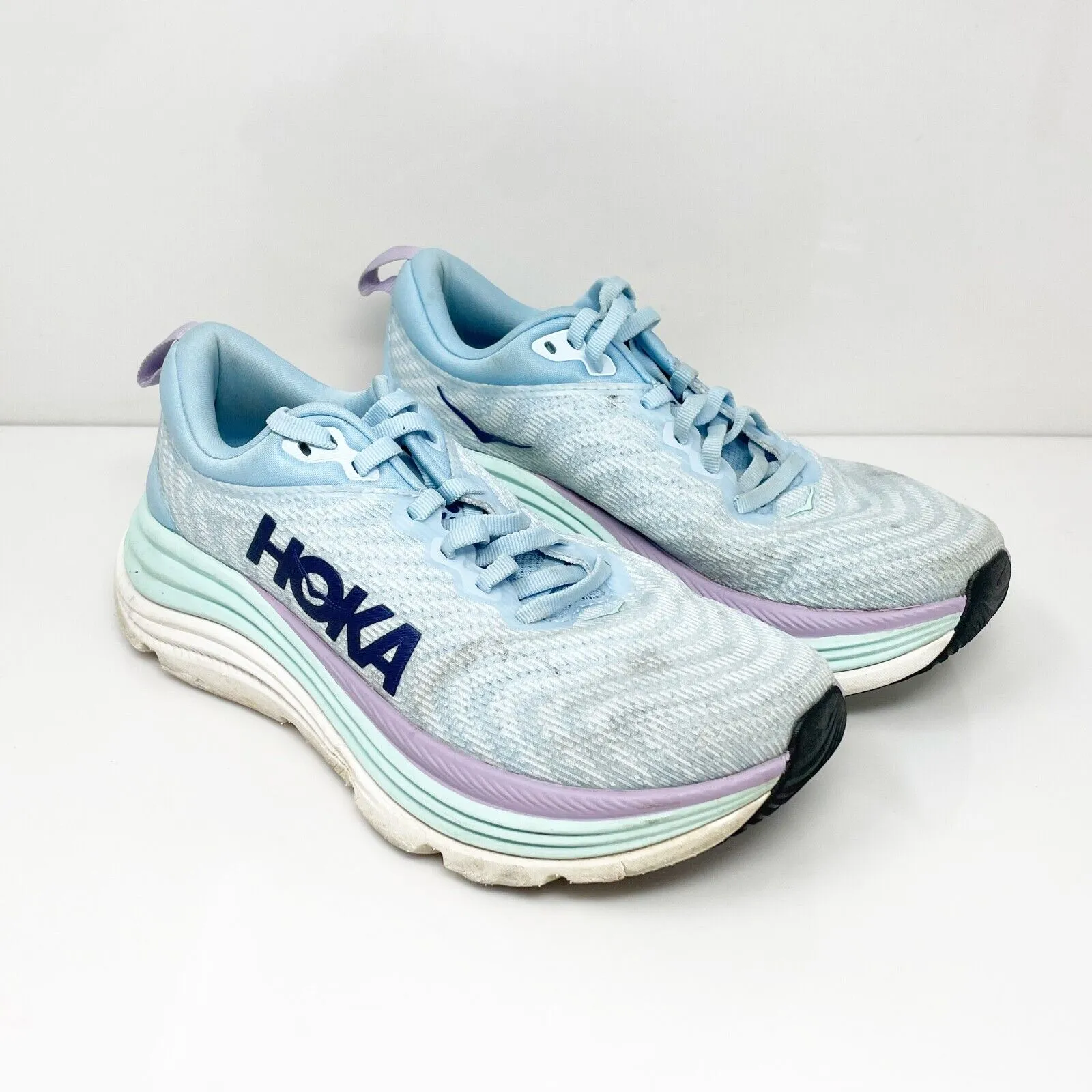 Hoka One One Womens Gaviota 5 1134235 ABSO Blue Running Shoes Sneakers Size 6 B