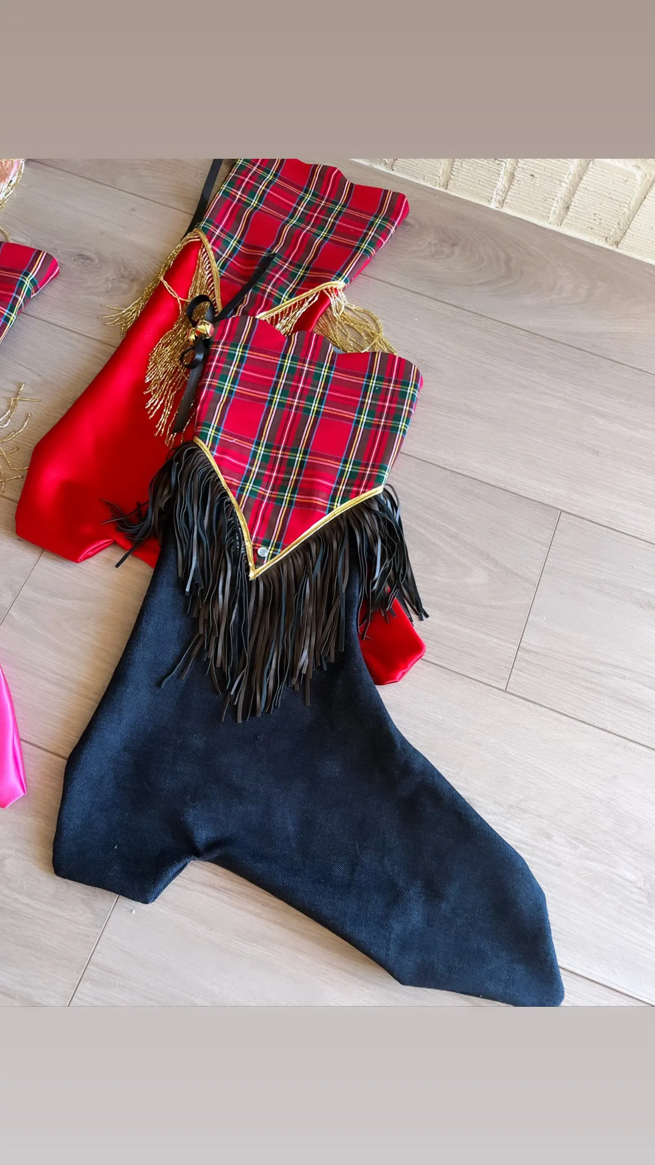 Holly Dolly Cowboy Christmas Stocking