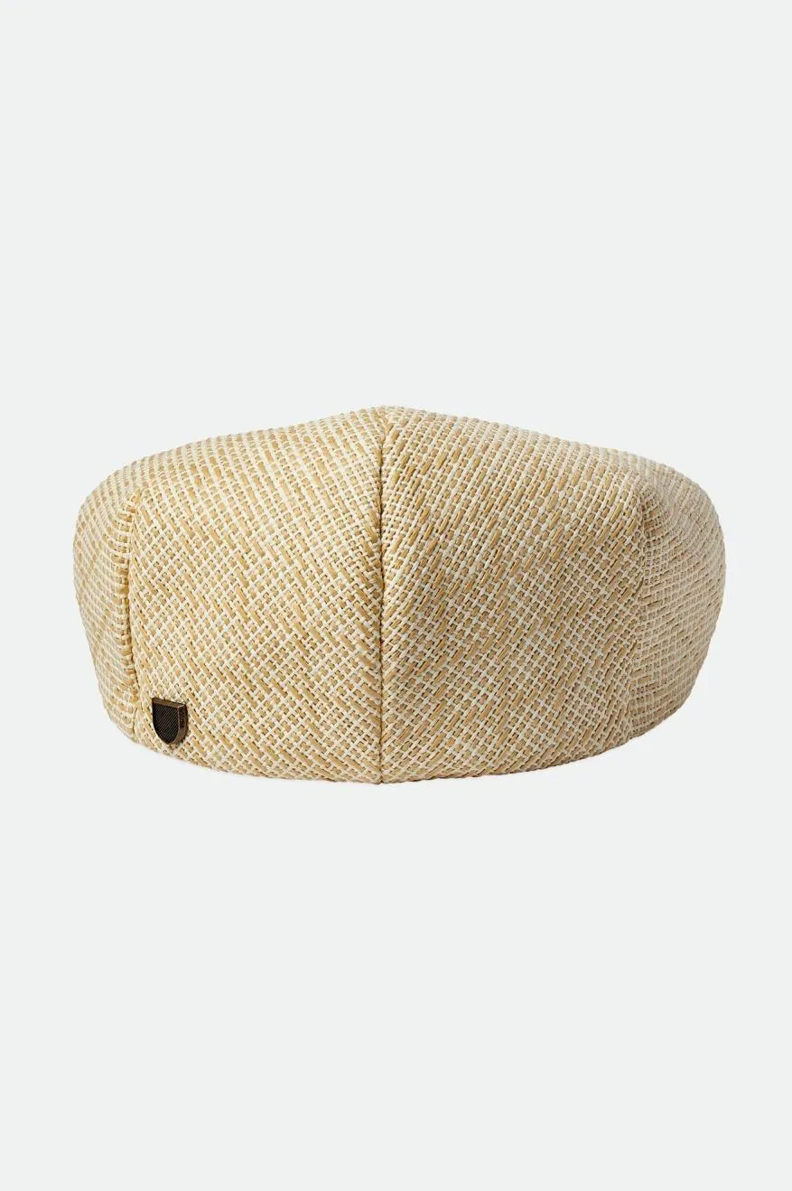 Hooligan Flat Cap - Tan/Natural Straw