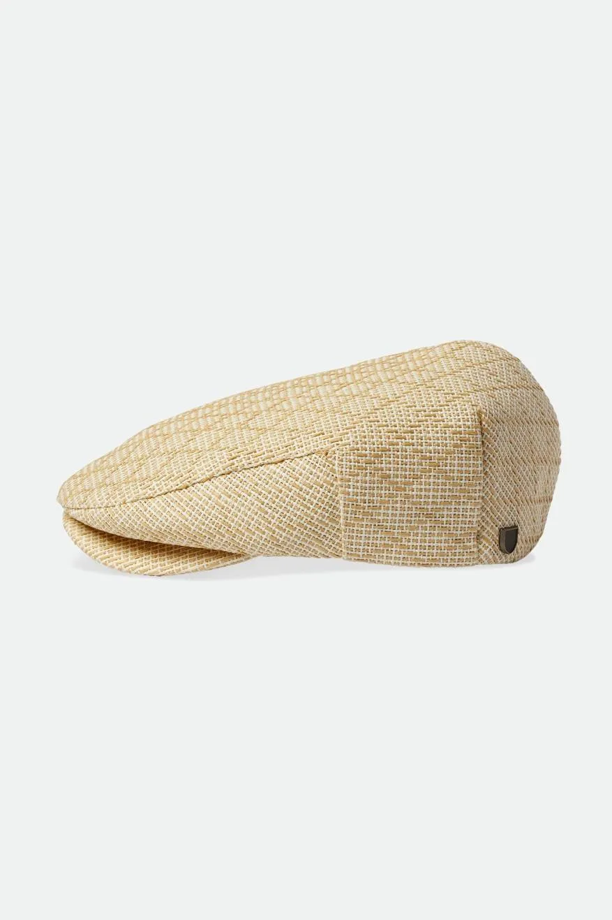 Hooligan Flat Cap - Tan/Natural Straw