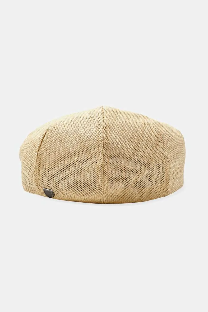 Hooligan Lightweight Flat Cap - Natural Straw