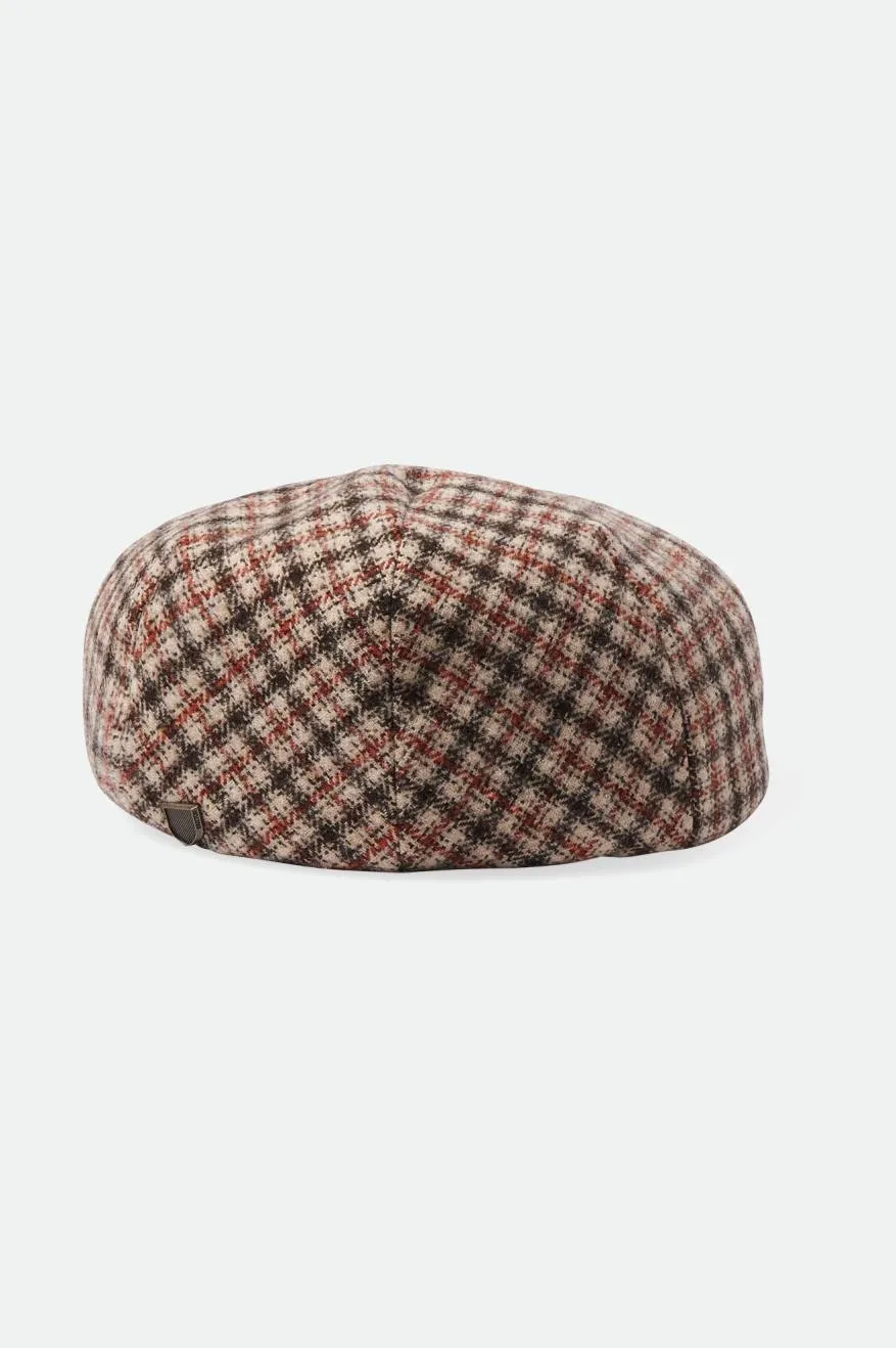 Hooligan Lightweight Flat Cap - Sand/Dark Earth/Paradise Orange