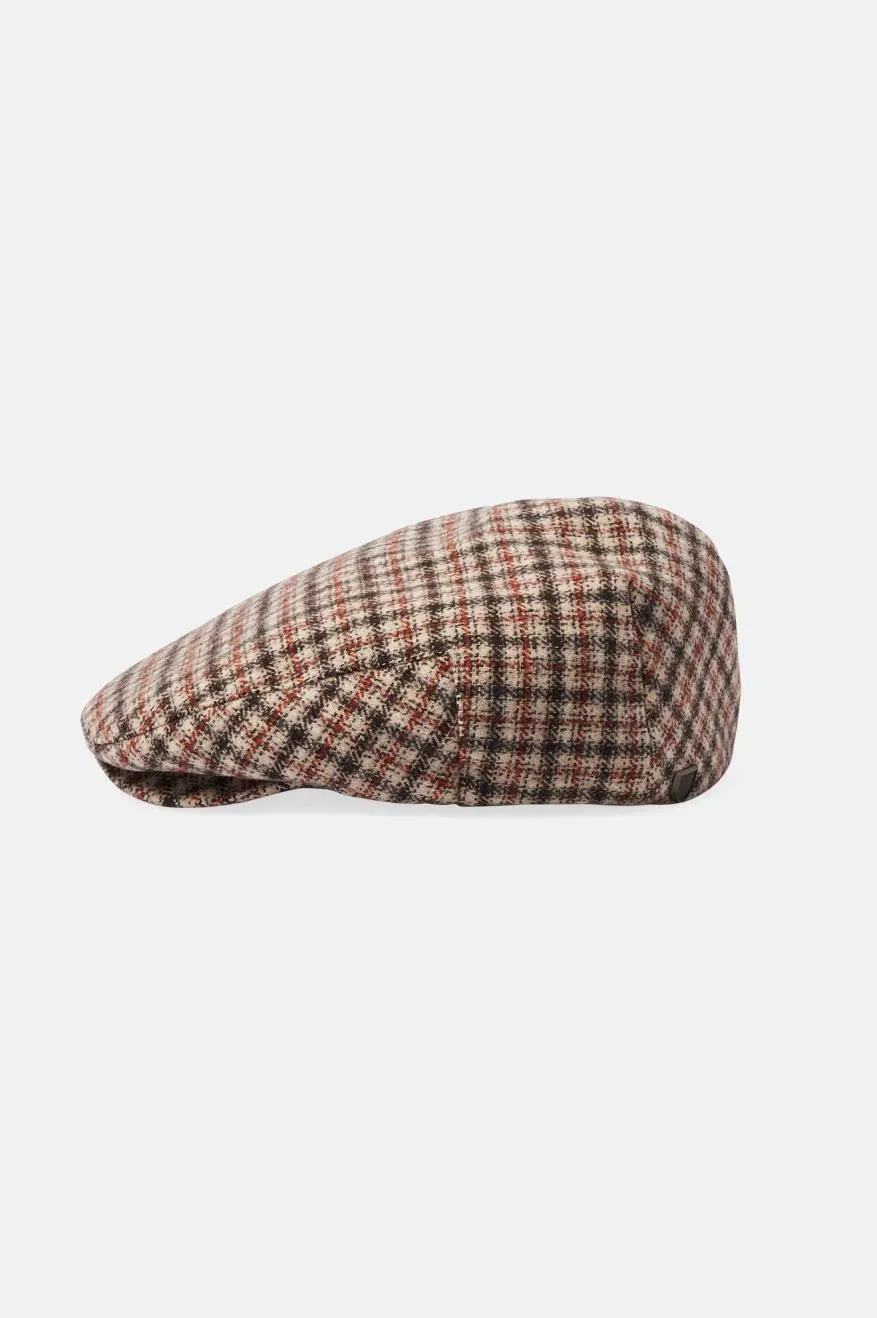 Hooligan Lightweight Flat Cap - Sand/Dark Earth/Paradise Orange