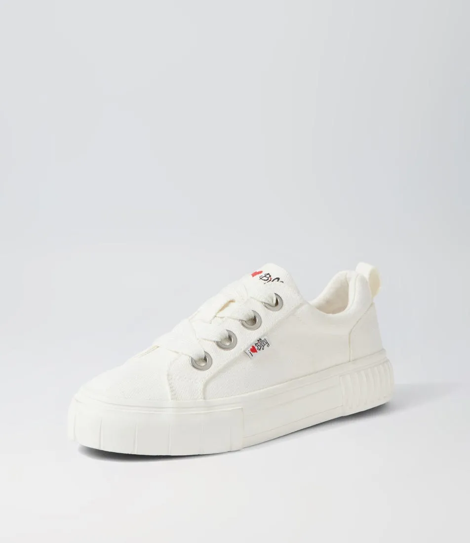 I LOVE BILLY Tenchie White Recycled Canvas Sneakers