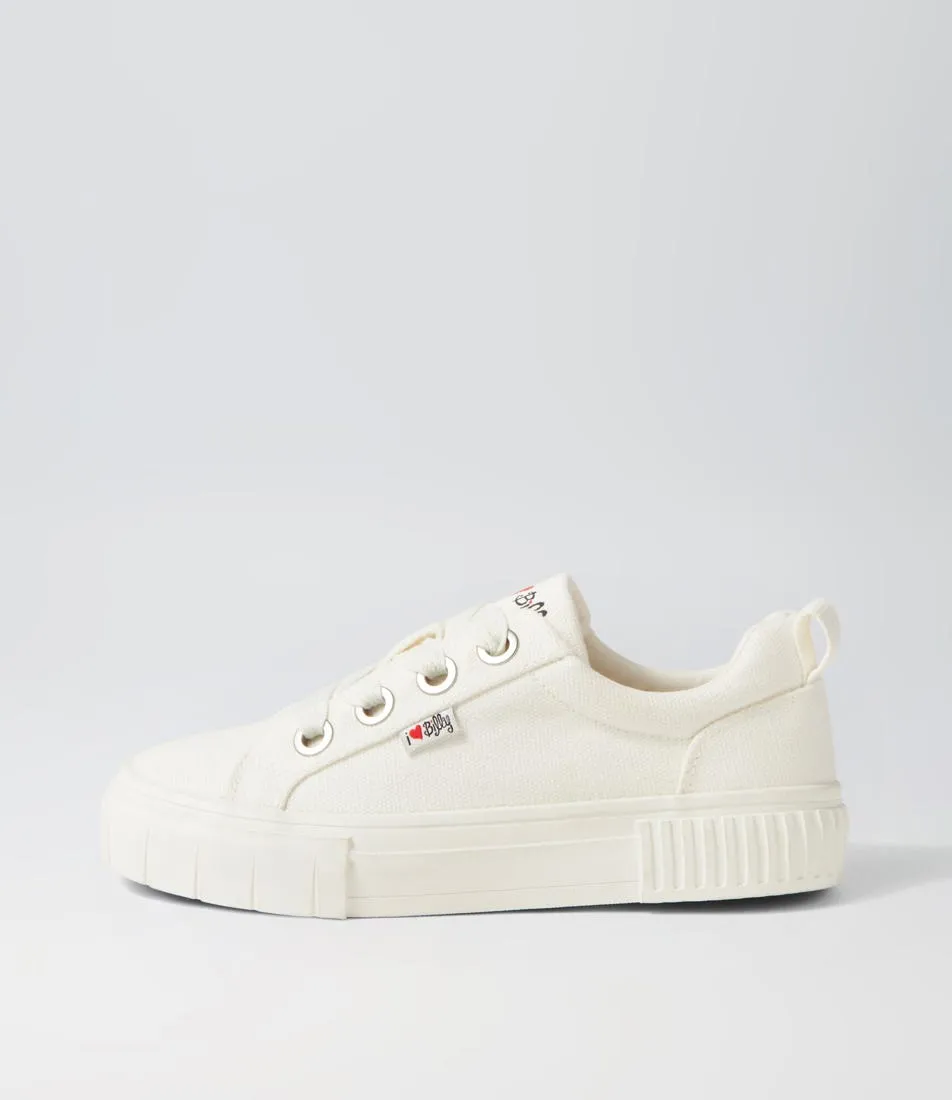 I LOVE BILLY Tenchie White Recycled Canvas Sneakers