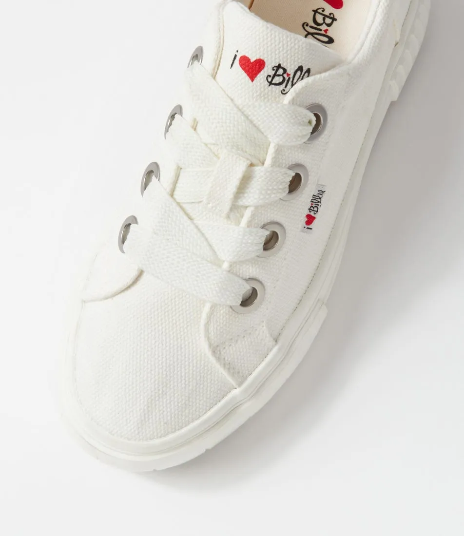 I LOVE BILLY Tenchie White Recycled Canvas Sneakers