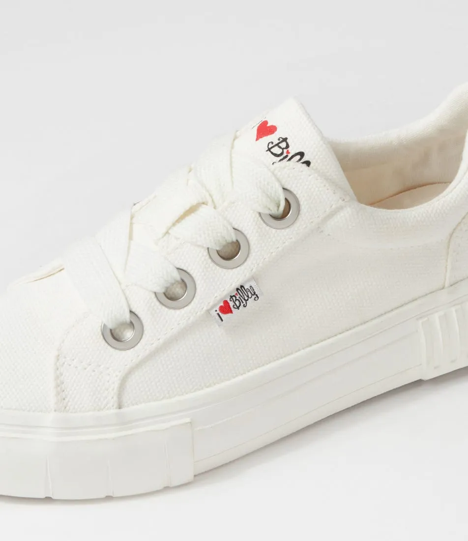 I LOVE BILLY Tenchie White Recycled Canvas Sneakers