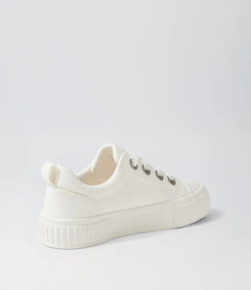 I LOVE BILLY Tenchie White Recycled Canvas Sneakers