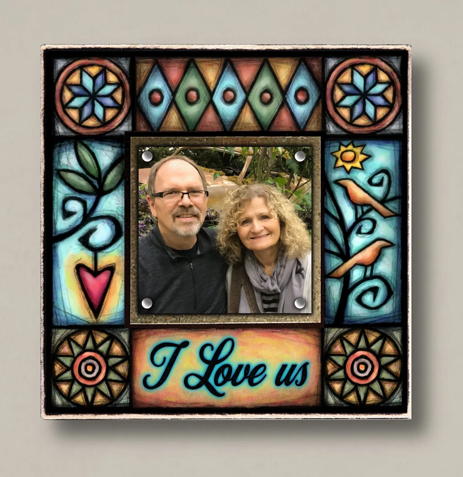 I Love Us Small Wood Frame