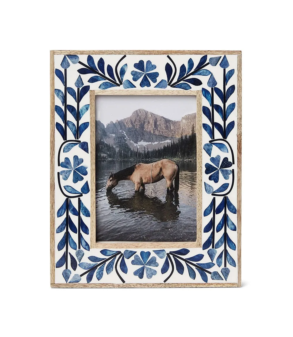 Indigo Floral Picture Frame