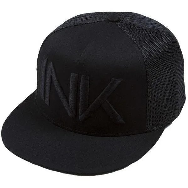 INK Black/Black Flat Bill Trucker