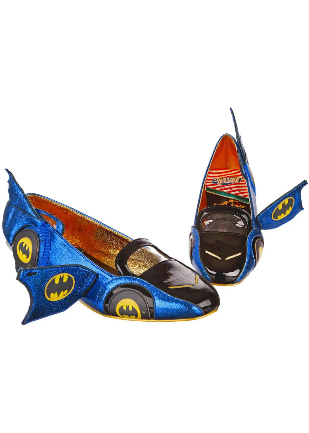 Irregular Choice x Justice League Batmobile Kicks Ballerinas Navy