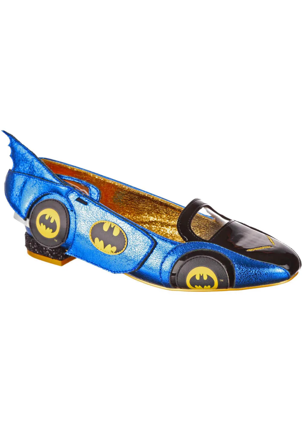 Irregular Choice x Justice League Batmobile Kicks Ballerinas Navy