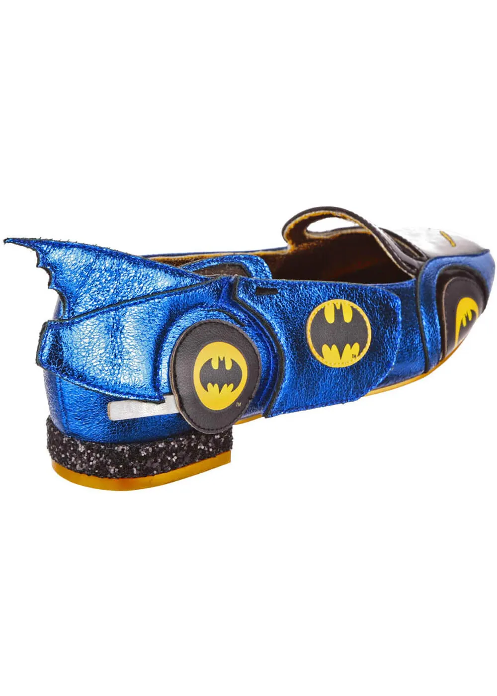 Irregular Choice x Justice League Batmobile Kicks Ballerinas Navy