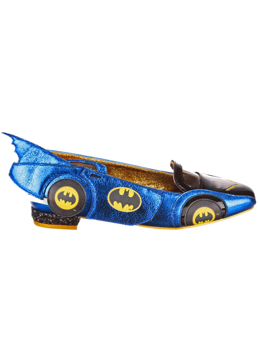 Irregular Choice x Justice League Batmobile Kicks Ballerinas Navy