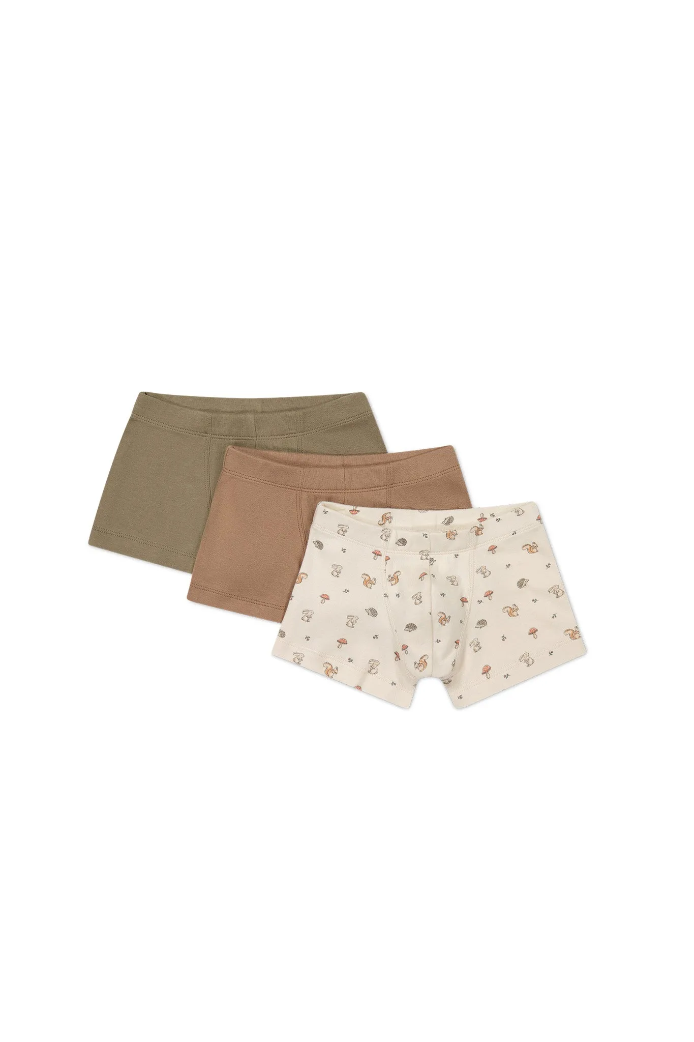 Jamie Kay Organic Cotton 3-Pack Trunk In Spiced, Oak, and Woodland Friends